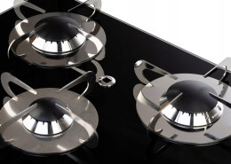 3-palnikowa podblatowa kuchenka gazowa ze szklano-ceramicznym spodem