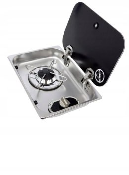 Carbest 1 palnikowa płyta gazowa z czarną pokrywą