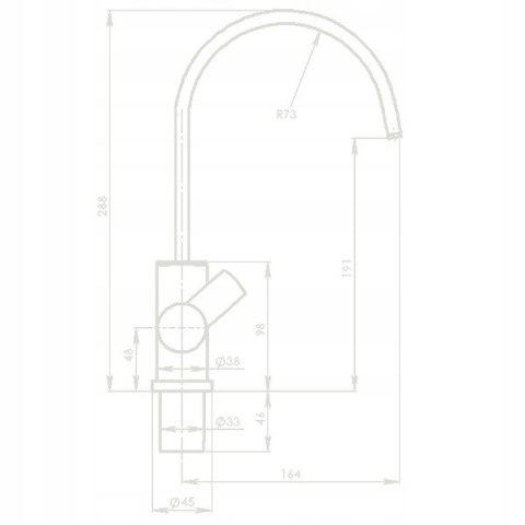 KRAN BATERIA WYLEWKA REICH CONTUR S90
