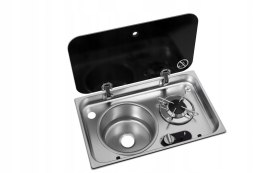 Kuchenka jednopalnikowa i zlew okrągły lewy Carbest