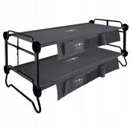 Łóżko piętrowe XL z kieszeniami bocznymi - antracytowe