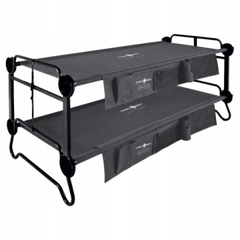 Łóżko piętrowe XL z kieszeniami bocznymi - antracytowe