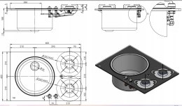 Płyta gazowa z 2 palnikami Can PV1360-S