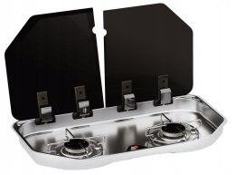 Płyta gazowa Can FC1362 z 2 szklanymi pokrywami 2 palnikami 30 mbar