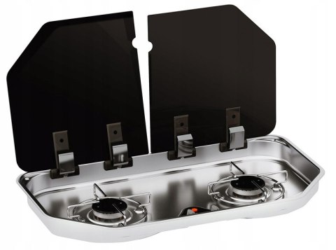 Płyta gazowa Can FC1362 z 2 szklanymi pokrywami 2 palnikami 30 mbar