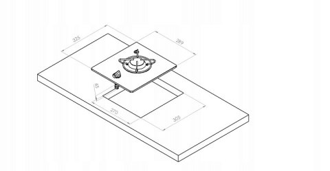 Płyta kuchenna gazowa 1-palnikowa do zabudowy - Carbest