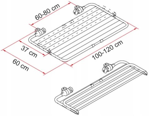 SUSZARKA NA PRANIE NA BAGAŻNIK ROWEROWY FIAMMA