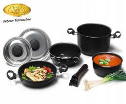 Zestaw garnków CAMP 4 do kampera 7 cz. BLACK
