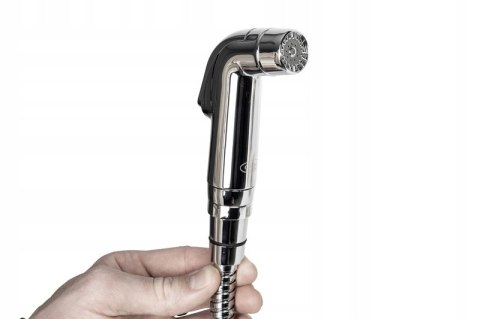 Zestaw natryskowy chromowany z wężem 150cm uchwyt ścienny przyłącze 1/2"