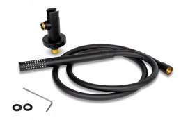 Zestaw prysznicowy - czarny mat 33mm wąż 150cm