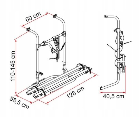 Bagażnik rowerowy kamper Simple Plus 200 - Fiamma