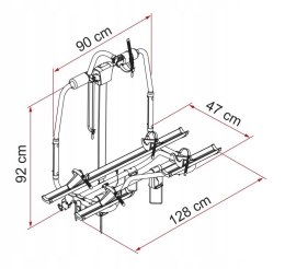 Bagażnik rowerowy na dyszel przyczepy Carry-Bike Caravan Active Fiamma