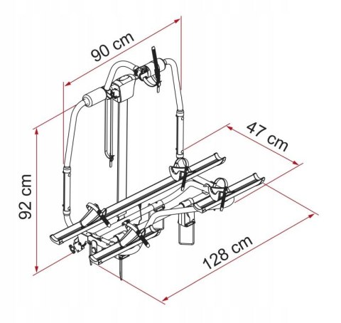Bagażnik rowerowy na dyszel przyczepy Carry-Bike Caravan Active Fiamma