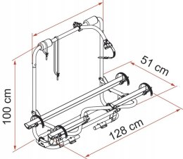 Bagażnik rowerowy na dyszel przyczepy Carry-Bike Caravan XL A Pro Fiamma