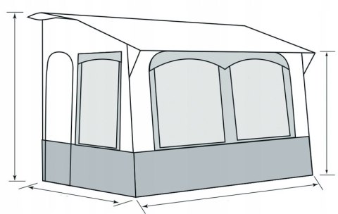 Całosezonowy przedsionek do przyczep kempingowych Reimo Casa Royal 2