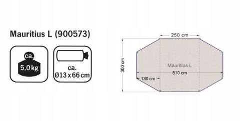 Markiza Reimo Mauritius L 510x300cm