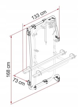 Bagażnik rowerowy Carry-Bike Frame Sprinter >2018 Deep Black + rama Fia