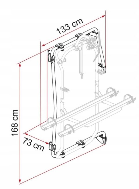 Bagażnik rowerowy Carry-Bike Frame Sprinter >2018 Deep Black + rama Fia