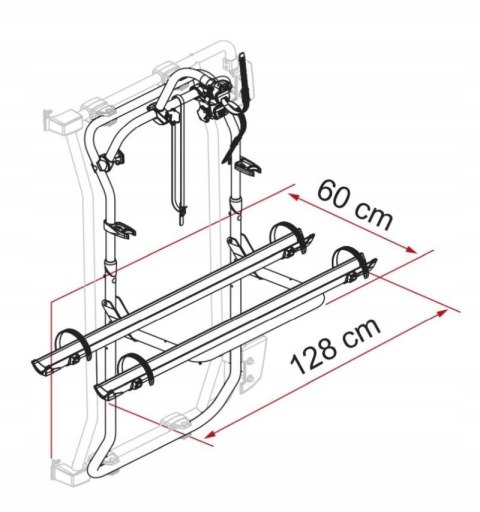 Bagażnik rowerowy Carry-Bike Frame Sprinter >2018 Deep Black + rama Fia