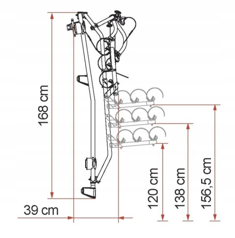 Bagażnik rowerowy do kampera Carry-Bike Frame Crafter 3 rowery Fiamma