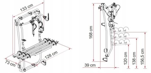 Bagażnik rowerowy do kampera Carry-Bike Frame Crafter od 2017 E-Bike Fiamma