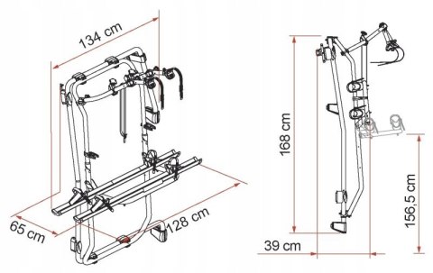 Bagażnik rowerowy do kampera Carry-Bike Frame Sprinter 2018 E-Bike Fiamma