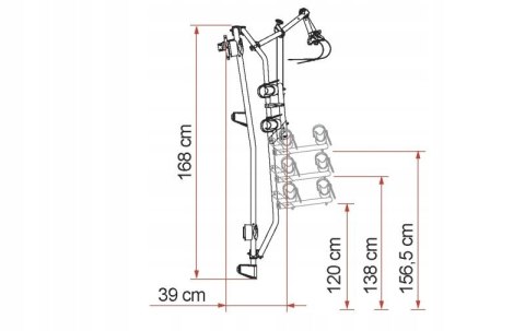 Bagażnik rowerowy do kampera Carry-Bike Frame Sprinter 2018 E-Bike Fiamma