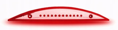 Dodatkowe światło stopu LED 12V 1,6W 12 diod LED, soczewka czerwona