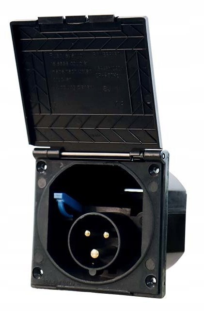 Gniazdo elektryczne zewnętrzne CEE Carbest 16 A 230 V czarne