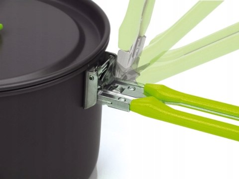 Zestaw naczyń kempingowych ELITE, 5 elementów, kolor czarny