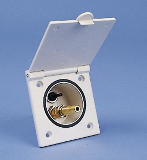 Zestaw odpływowy z regulowaną głowicą prysznicową, biały + wąż 2m