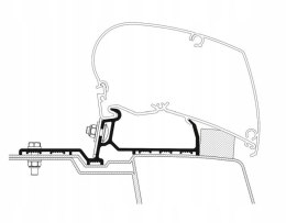 Adapter do markizy dachowej Master Movano Thule
