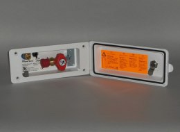 GNIAZDO GAZU WODY ZEWNĘTRZNE 215x95 mm REICH Z ZAMKIEM BIAŁE